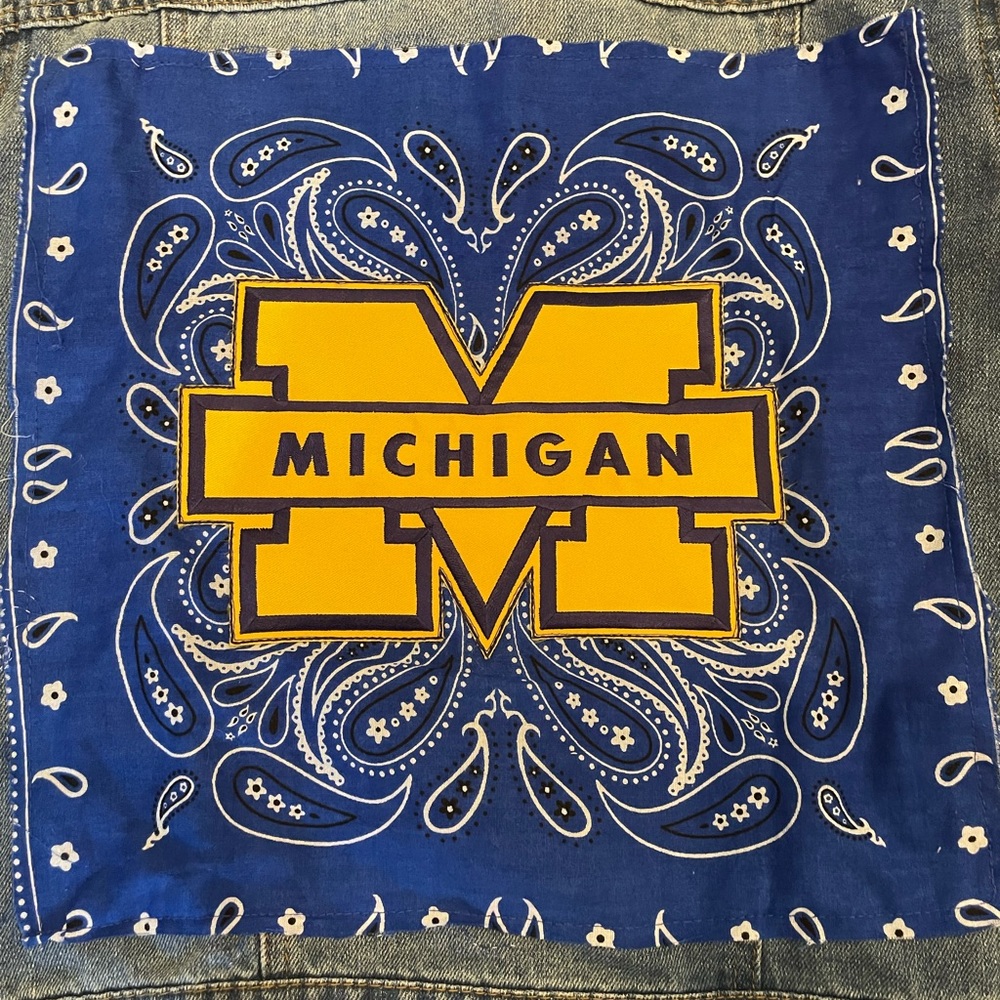 Custom-Made Michigan Jean Jacket - Picture 3 of 4